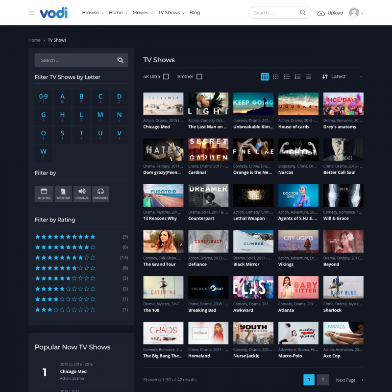 Vodi — Premium Video WordPress Theme – WP.Style