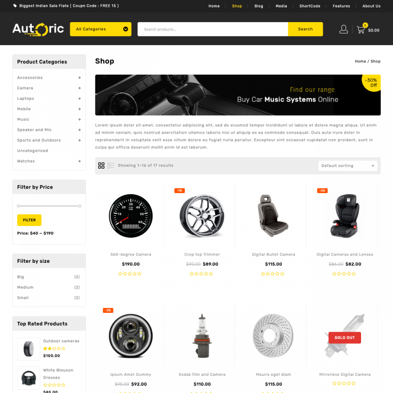 Autoric — Spare Parts Store WooCommerce Theme – WP.Style