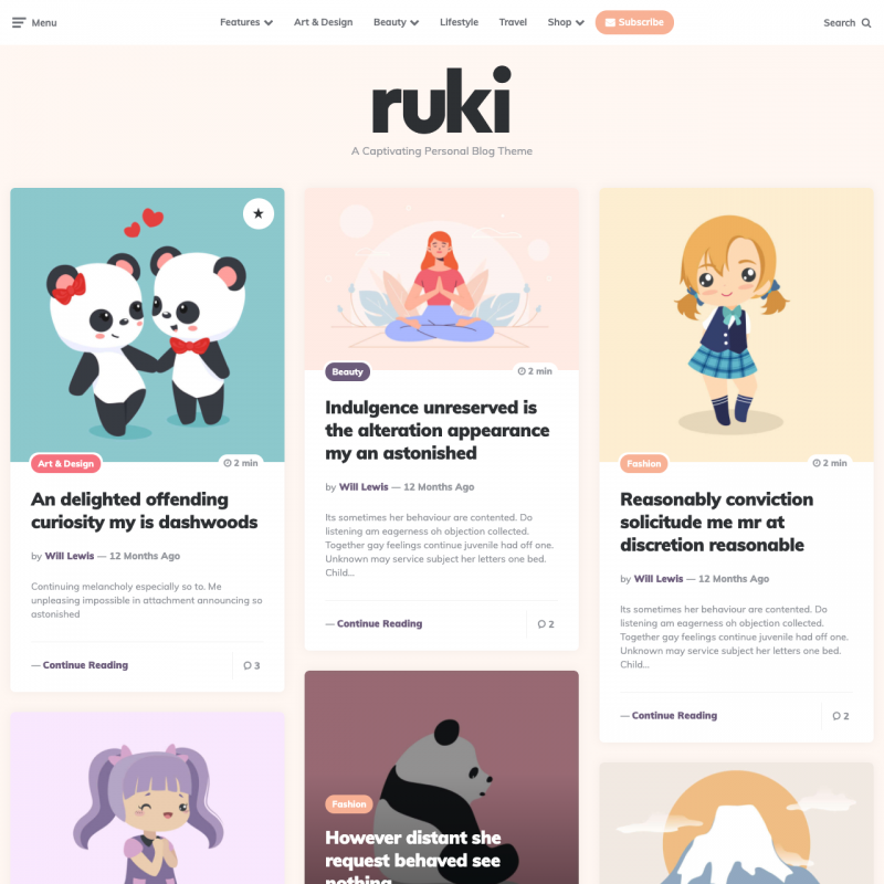 Ruki — Premium WordPress Theme for Blogs & Magazines – WP.Style
